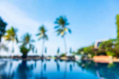 Hotel resort açık yüzme havuzunda bulanıklık