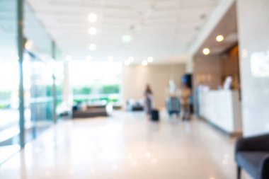 Soyut bulanık otel lobisi iç oda