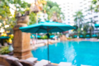 Hotel resort açık yüzme havuzunda bulanıklık