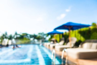 Hotel resort açık yüzme havuzunda bulanıklık