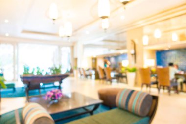 Soyut bulanık otel lobisi iç oda