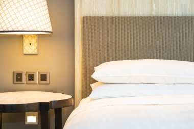 Beyaz rahat yastık Yatak Dekorasyon