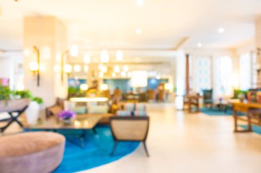 Soyut bulanık otel lobisi iç oda