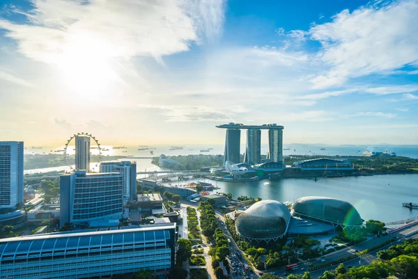 Singapur dış cityscape bina güzel mimari — Stok fotoğraf