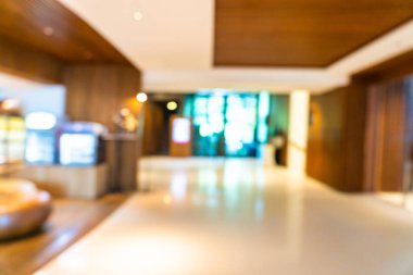 Soyut bulanık otel lobisi iç oda