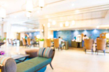 Soyut bulanık otel lobisi iç oda