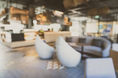 Otel 'deki soyut bulanık kahve dükkanı ve açık büfe restoranı