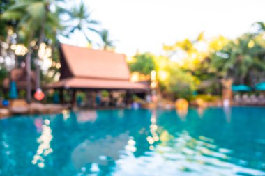 Hotel resort açık yüzme havuzunda bulanıklık