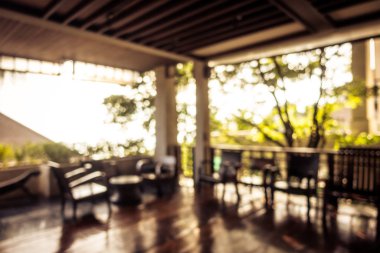 Bulanıklık ve ufuk otel lobisinde soyut ve iç çare