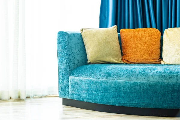 Pillow on sofa chair decoration interior — Stock Photo, Image