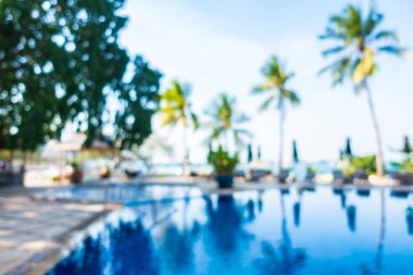 Hotel resort açık yüzme havuzunda bulanıklık