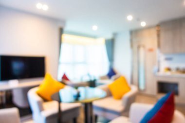 Soyut bulanık otel lobisi iç oda