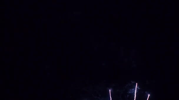 images rapprochées de feux d'artifice explosant dans le ciel nocturne