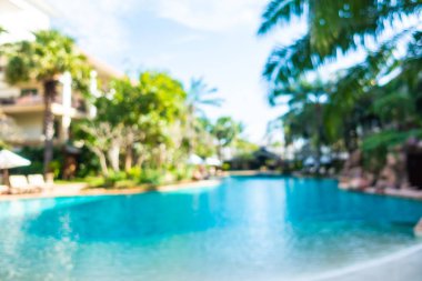 Hotel resort açık yüzme havuzunda bulanıklık