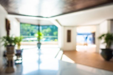 Soyut bulanık otel lobisi iç oda