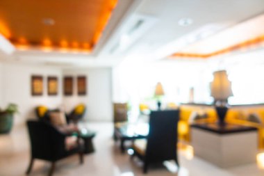 Soyut bulanık otel lobisi iç oda
