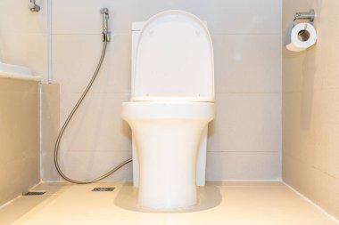 Beyaz tuvalet kase koltuk dekorasyon iç