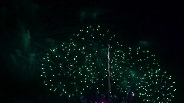 images rapprochées de feux d'artifice explosant dans le ciel nocturne