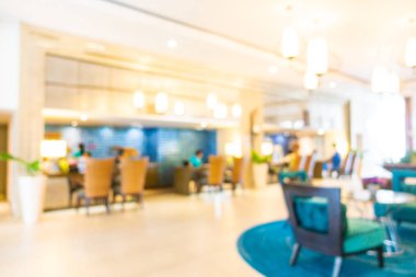 Soyut bulanık otel lobisi iç oda
