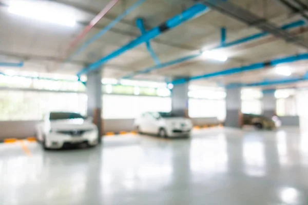 Streszczenie rozmycia wnętrza parkingu samochodowego — Zdjęcie stockowe