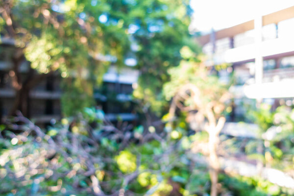 Abstract blur exterior hotel and resort