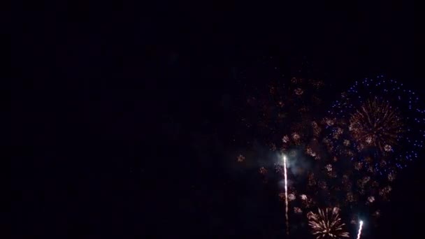 ภาพระยะใกล ของพล ระเบ ดในท องฟ ากลางค — วีดีโอสต็อก