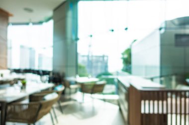 Soyut bulanıklık ve defocused açık büfe restoran ve kahve dükkanı CA