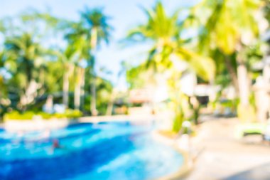 Hotel resort açık yüzme havuzunda bulanıklık