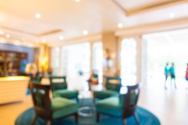 Soyut bulanık otel lobisi iç oda