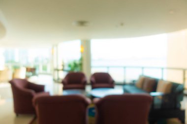 Soyut bulanık otel lobisi iç oda
