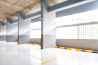 Soyut bulanık araba park yeri iç mimarisi