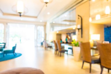 Soyut bulanık otel lobisi iç oda
