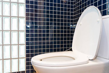 Banyo içindeki klozet kapağı.