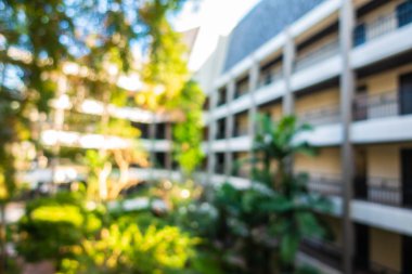 Soyut bulanık dış otel ve tatil köyü