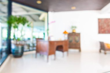 Soyut bulanık otel lobisi iç oda