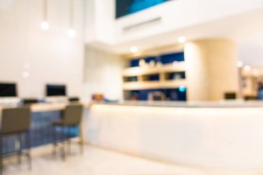 Soyut bulanık otel lobisi iç oda