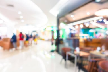 Mağazanın içindeki soyut bulanık alışveriş merkezi