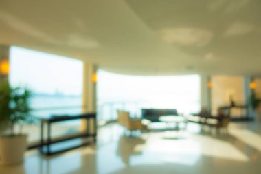 Soyut bulanık otel lobisi iç oda