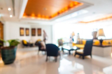 Soyut bulanık otel lobisi iç oda