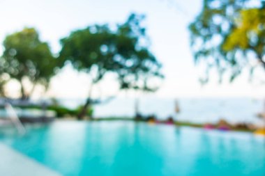 Hotel resort açık yüzme havuzunda bulanıklık