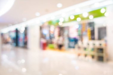 Mağazanın içindeki soyut bulanık alışveriş merkezi