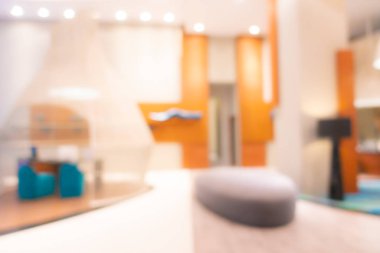 Soyut bulanık otel lobisi iç oda