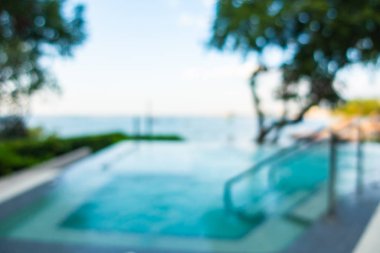 Hotel resort açık yüzme havuzunda bulanıklık