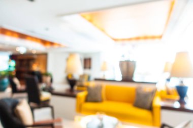 Soyut bulanık otel lobisi iç oda