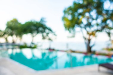 Hotel resort açık yüzme havuzunda bulanıklık