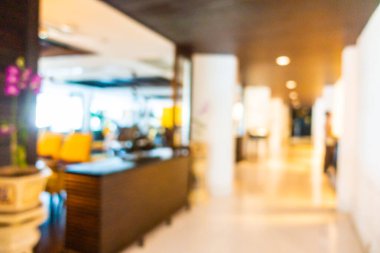 Soyut bulanık otel lobisi iç oda