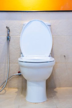 Beyaz tuvalet kase koltuk dekorasyon iç