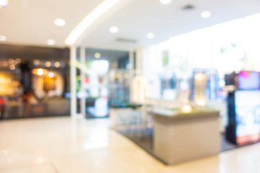 Mağazanın içindeki soyut bulanık alışveriş merkezi