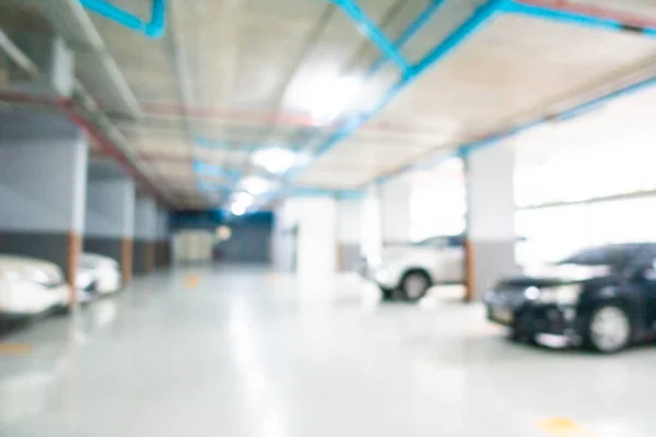 Streszczenie rozmycia wnętrza parkingu samochodowego — Zdjęcie stockowe