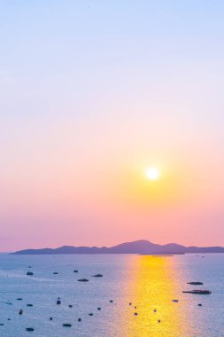 Tayland 'ın Pattaya şehrinin etrafındaki güzel deniz manzarası